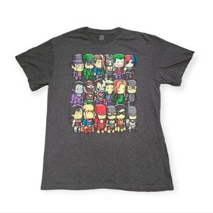 DC Comics Chibi Heros and Villains Tee sz M